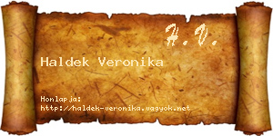 Haldek Veronika névjegykártya